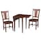 International Concepts Rectangle Small Dual Drop Leaf Table with 2 San Remo Chairs, Espresso, 20.6 W, 36 L, 29 in H, Wood K581-2236D-C10 - alternate 2